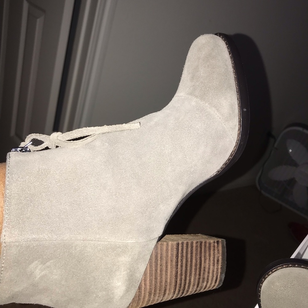 Gray ankle boots from Neiman Marcus